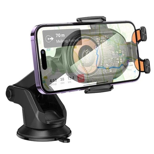 Hoco Car Phone Holder 15W Wireless Charging Phone Holder for Windshield & Dashboard w/ Transparent Design