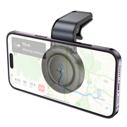 Hoco Car Phone Holder L-Shape Air Vent Magnetic Phone Holder w/ Ring Magnet