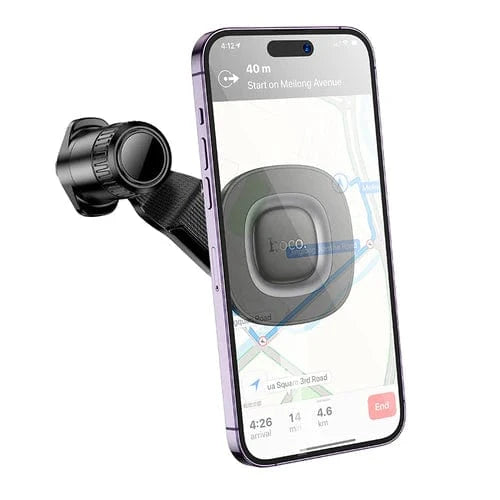 Hoco Car Phone Holder Magnetic Air Vent Phone Holder w/ Ring Magnet, Hook Locking