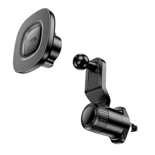Hoco Car Phone Holder Magnetic Air Vent Phone Holder w/ Ring Magnet, Hook Locking