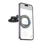 Hoco Car Phone Holder Magnetic Dashboard Phone Holder w/ Ring Magnet, Foldable Design