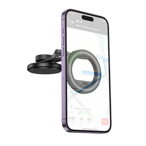 Hoco Car Phone Holder Magnetic Dashboard Phone Holder w/ Ring Magnet, Foldable Design