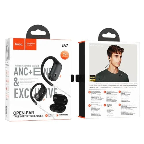 Hoco Earphone Open Ear TWS Earbud w/ Ear Hook, ANC+ENC Noise Cancellation