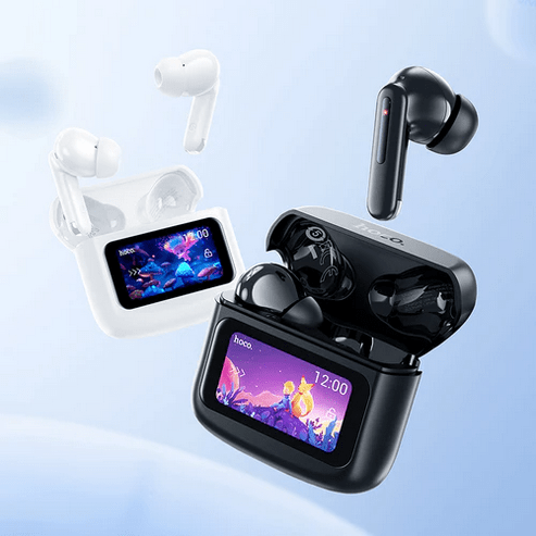 Hoco Earphone TWS Earbud w/ LCD Touch Screen, 7 Hours