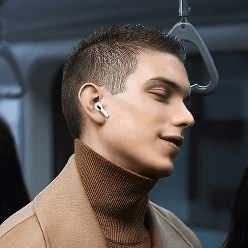 Hoco Earphone TWS Earbud w/ LCD Touch Screen, ANC Noise Cancelling, 4 Hours
