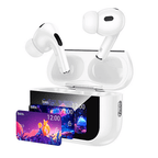 Hoco Earphone TWS Earbud w/ LCD Touch Screen, ANC Noise Cancelling, 4 Hours