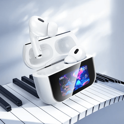 Hoco Earphone TWS Earbud w/ LCD Touch Screen, ANC Noise Cancelling, 4 Hours