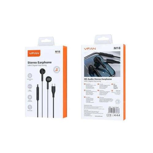 Hoco Earphone Type-C Earphone Universal w/ Digital Microchip