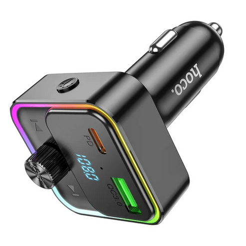 Hoco FM Kit 30W FM Car Kit with PD+QC, RGB Light
