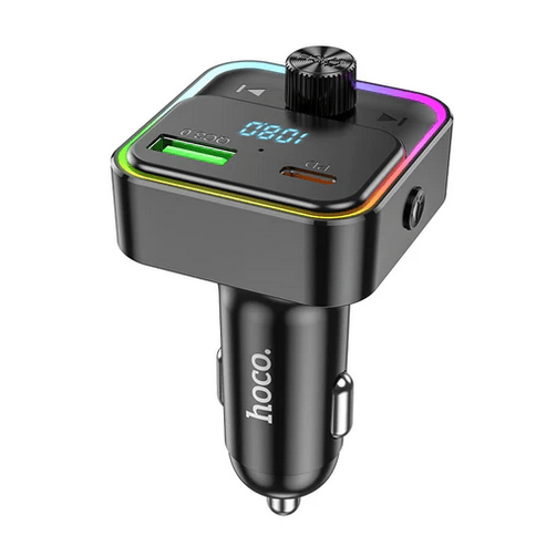 Hoco FM Kit 30W FM Car Kit with PD+QC, RGB Light