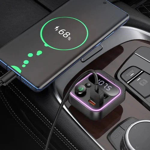 Hoco FM Kit 38W FM Car Kit with PD+QC, RGB Light