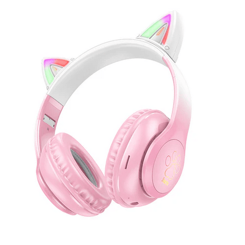Hoco Headphone Bluetooth Cat Ear Headset w/ LED Light