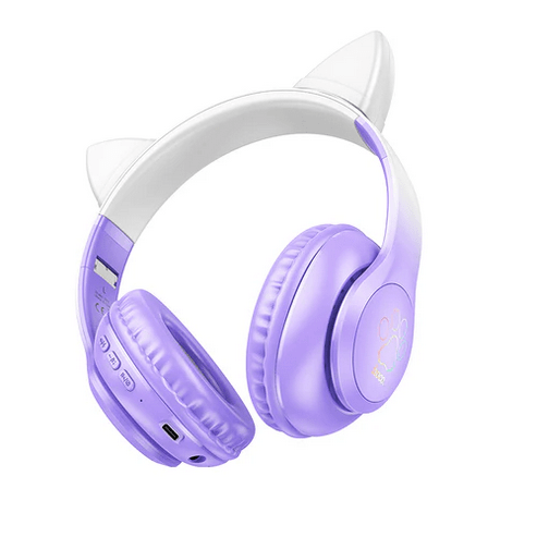 Hoco Headphone Bluetooth Cat Ear Headset w/ LED Light