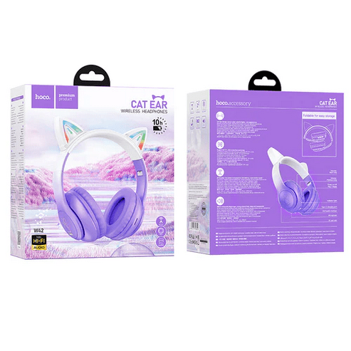 Hoco Headphone Bluetooth Cat Ear Headset w/ LED Light