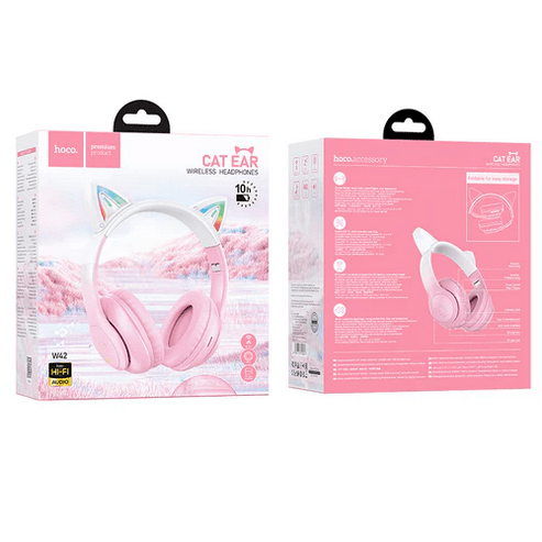Hoco Headphone Bluetooth Cat Ear Headset w/ LED Light