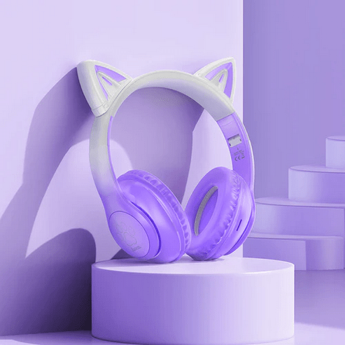Hoco Headphone Bluetooth Cat Ear Headset w/ LED Light