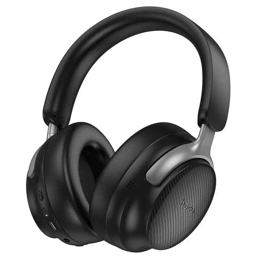 Hoco Headset Black Premium Bluetooth Headset w/ 90 Hours, ANC Noise Cancelling, Light Weight Comfort Fit