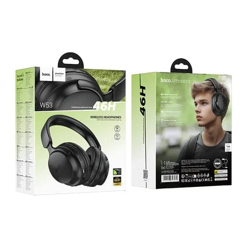 Hoco Headset Premium Bluetooth Headset w/ 46 Hours, Light Weight Comfort Fit