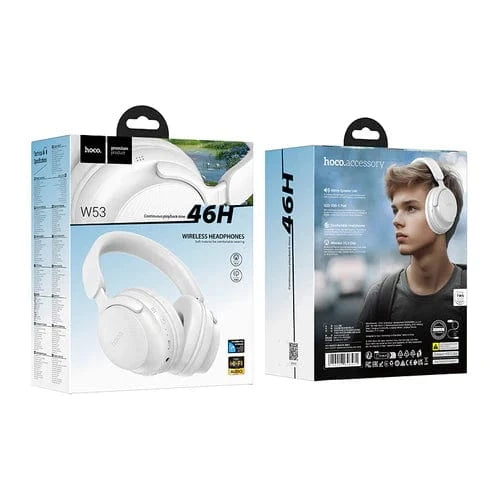 Hoco Headset Premium Bluetooth Headset w/ 46 Hours, Light Weight Comfort Fit