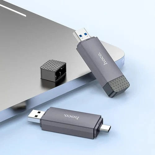 Hoco Memory Card USB 2.0 Memory Card Reader with USB-A / USB-C Dual Plug