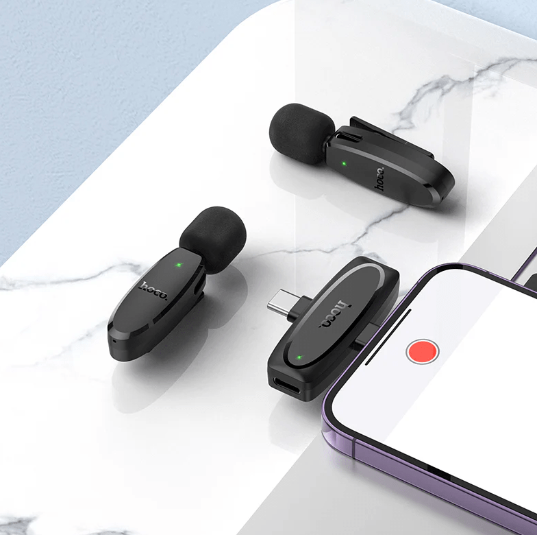 Hoco Microphone Dual Wireless Digital Microphone w/ Lightning & Type C Dual Connector