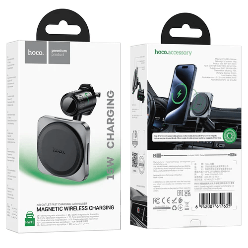 Hoco mobile phone accessories 15W Magnetic Wireless Fast Charging Phone Holder
