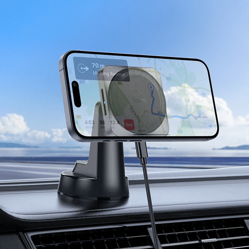 Hoco mobile phone accessories 15W Magnetic Wireless Fast Charging Phone Holder for Dashboard