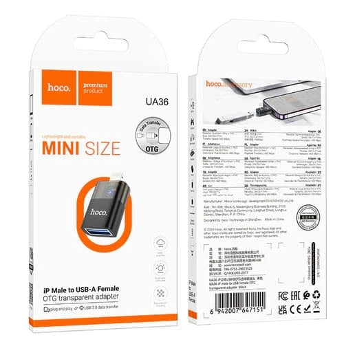 Hoco mobile phone accessories OTG Adaptor w/ Plug and Play, Data Transfer