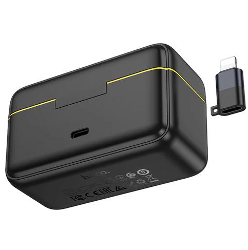 Hoco mobile phone accessories Premium Dual Wireless Digital Microphone w/ Lightning & Type C Dual Connector, Magnetic Lapel