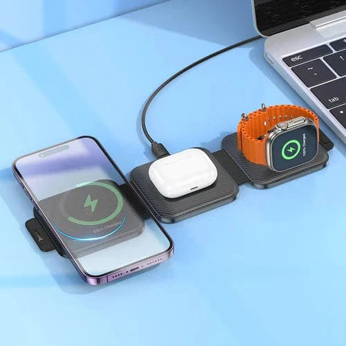 Hoco mobile phone accessories Wireless Fast Charger -15W 3-in-1