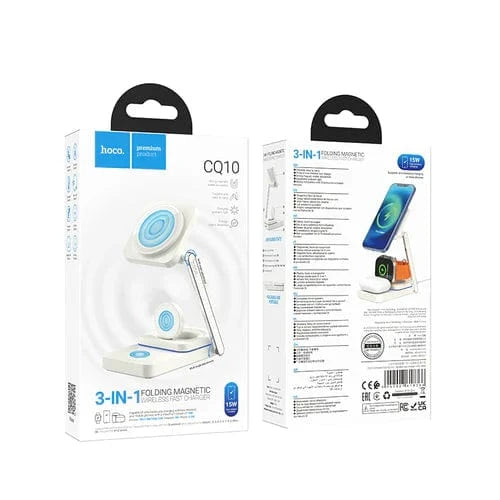 Hoco mobile phone accessories Wireless Fast Charger - 15W 3-in-1 Magnetic