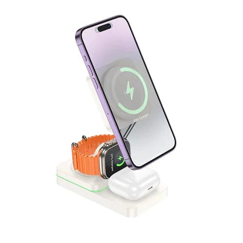 Hoco mobile phone accessories Wireless Fast Charger - 15W 3-in-1 Magnetic
