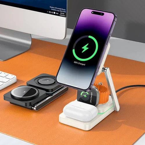Hoco mobile phone accessories Wireless Fast Charger - 15W 3-in-1 Magnetic