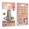 Hoco Stroage Drive 128GB 2 in 1 USB-A & USB-C High Speed Flash Drive