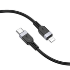 Hoco USB Charging Cable 27W PD Silicon Super Fast Charging Cable - Lightning to Type C (X109) 3 Meter
