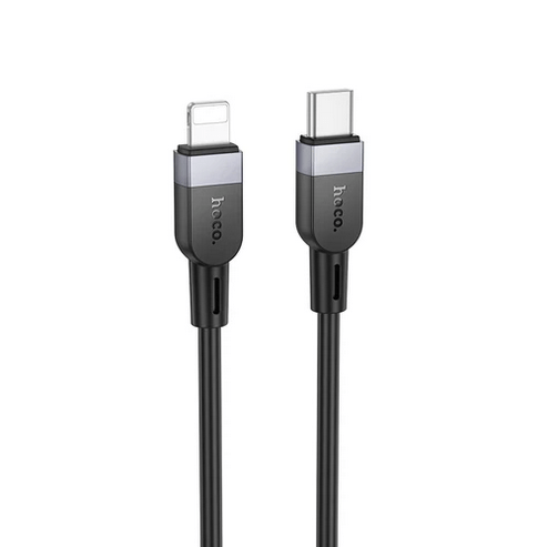 Hoco USB Charging Cable 27W PD Silicon Super Fast Charging Cable - Lightning to Type C (X109) 3 Meter