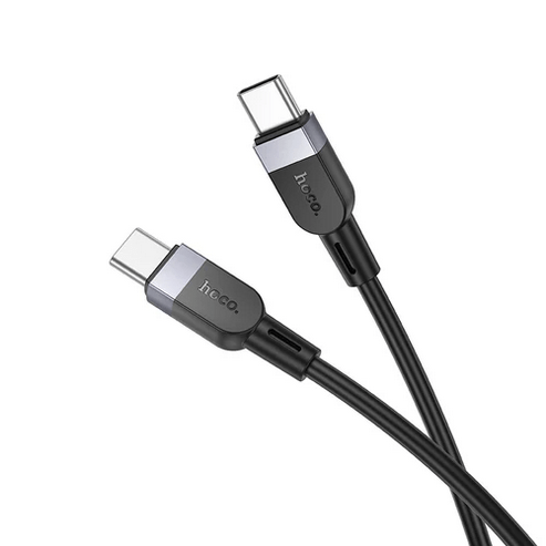 Hoco USB Charging Cable 60W PD Silicon Super Fast Charging Cable - USB C to USB C