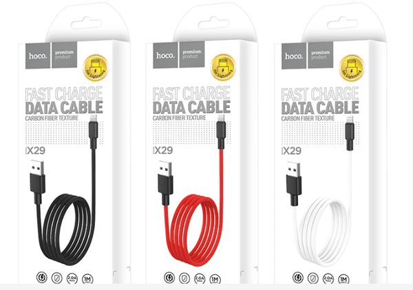 Hoco USB Charging Cable Fast Charge Cable w/ Carbon Fiber Style