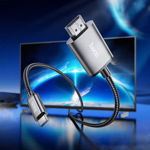 Hoco USB Charging Cable Type C to 4K HDMI Cable - 2 Meter