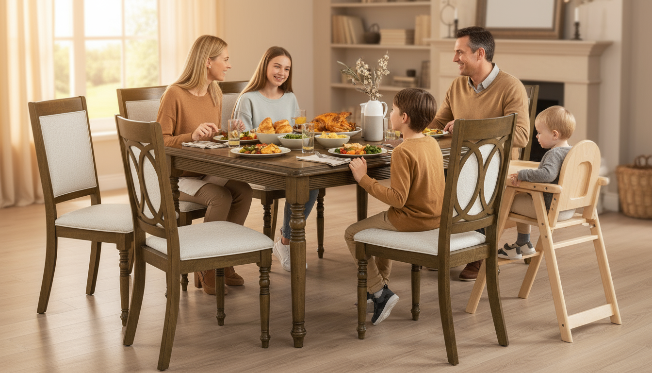Monique Dining Table - Rustic Brown