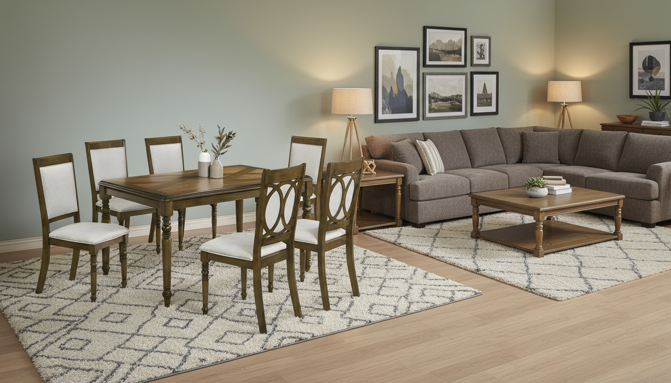 Monique Dining Table - Rustic Brown