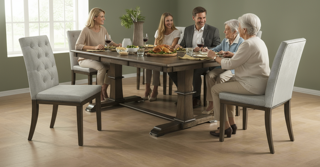 Warsaw Dining Suite - Rustic Brown