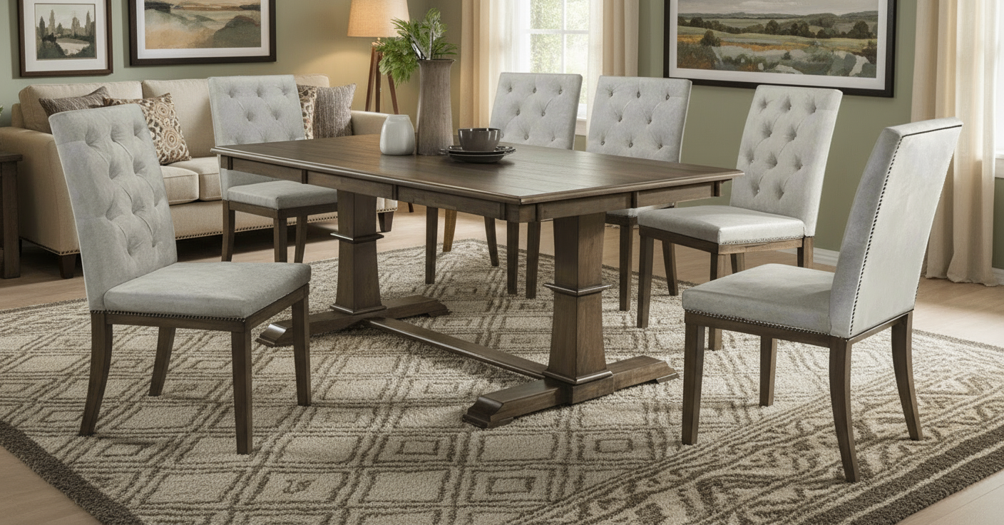 Warsaw Dining Suite - Rustic Brown