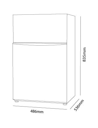 Parmco Fridge Freezer Parmco 86L Under Bench Fridge Freezer
