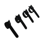 Releasable Black Nylon Hook & Loop Cable Ties 15/20/25/30cm