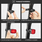 Smart Bicycle Rear Light with Auto Brake Sensing (IPX6 Waterproof)