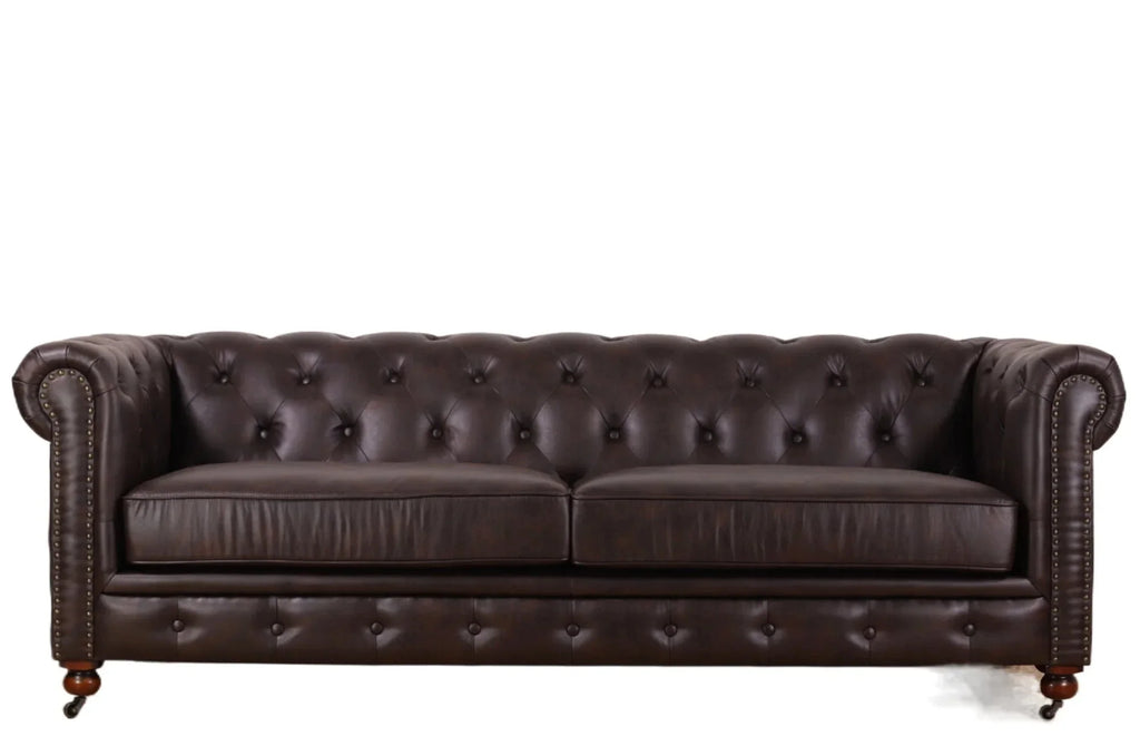 Online8 Chesterfield 3 Seater Sofa - Brown sofa