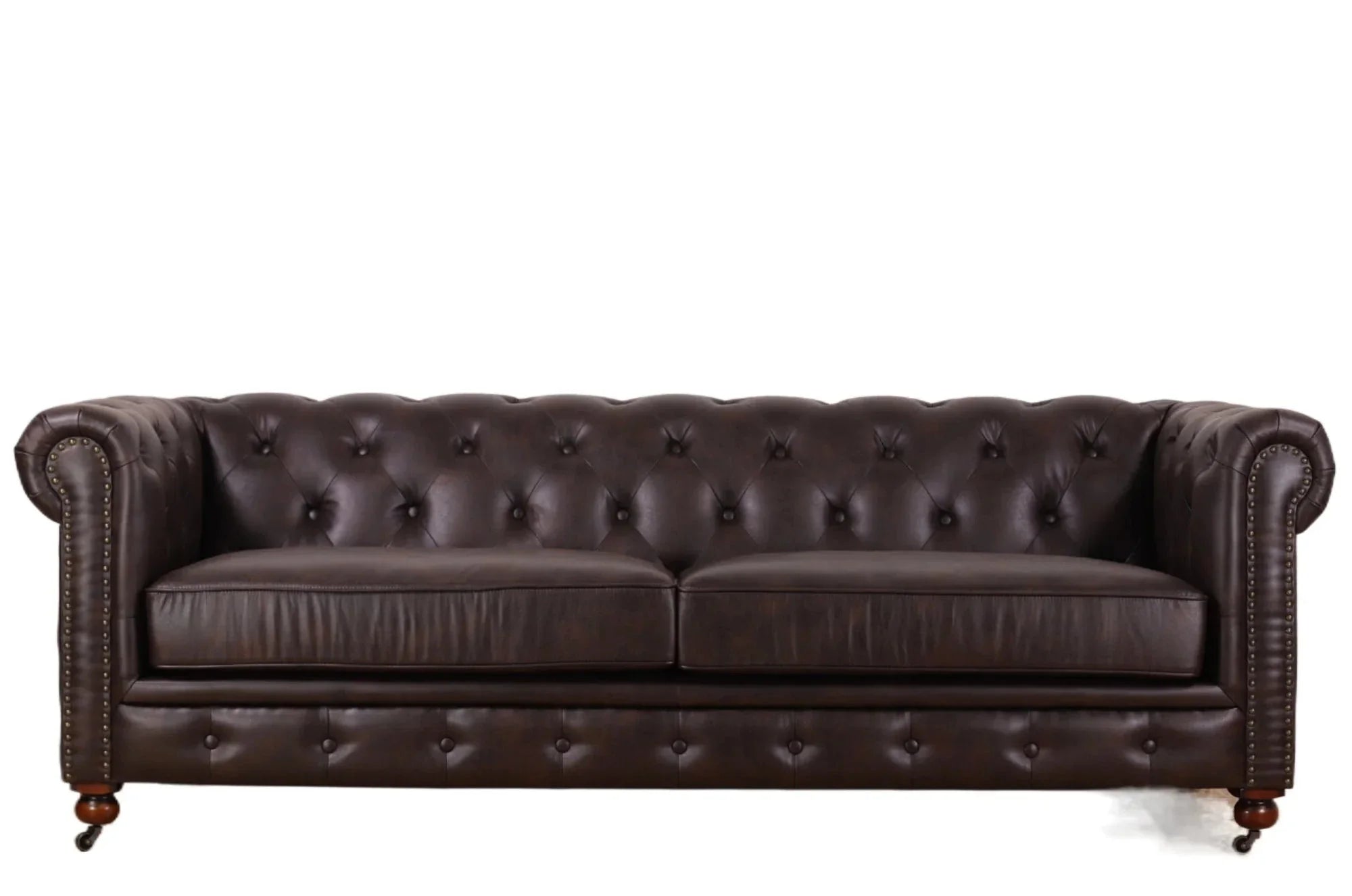 Online8 Chesterfield 3 Seater Sofa - Brown sofa