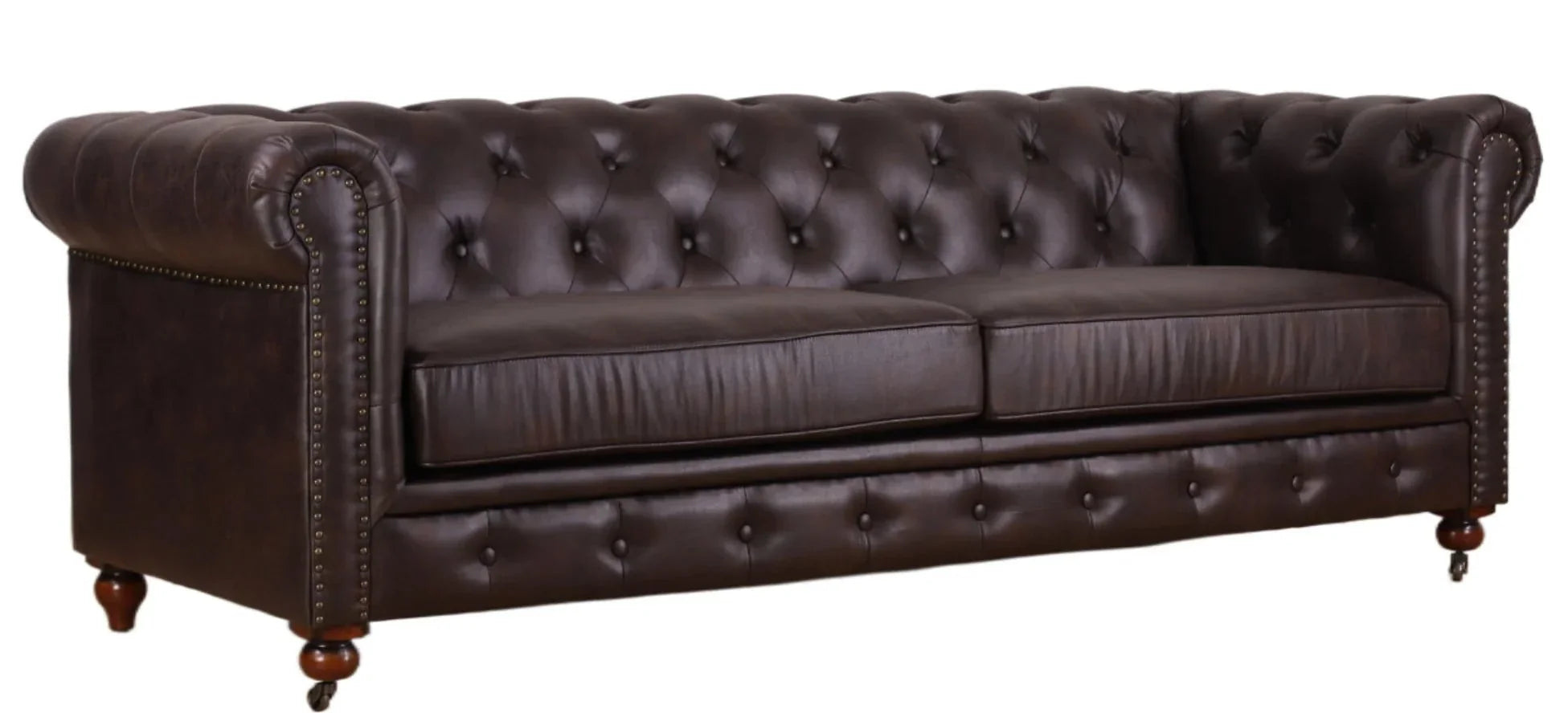 Online8 Chesterfield 3 Seater Sofa - Brown sofa