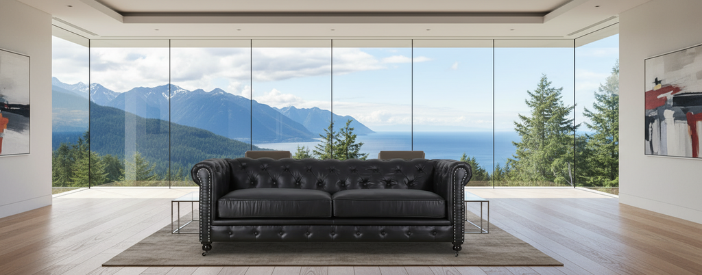 Newell Chesterfield 3 Seater Sofa - Black